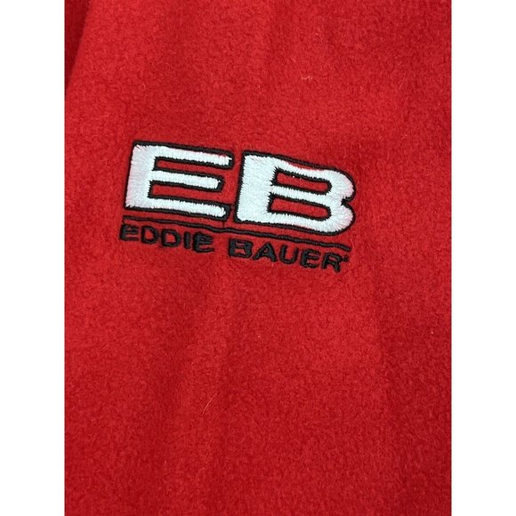VTG Eddie Bauer Fleece‎ Pullover Mens XL Polartec 1/4 Zip Red EBTEK Canada - Picture 3 of 11